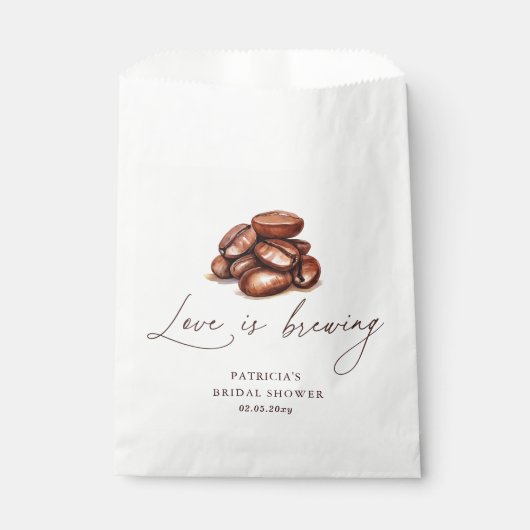 Sachets En Papier L'amour est en train de faire infuser des grains d (Devant)