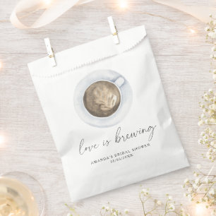 Sachets En Papier L'amour est en train de préparer un café Baby show