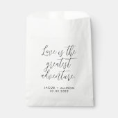 Sachets En Papier L'amour est la plus grande aventure. (Devant)