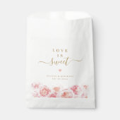 Sachets En Papier L'amour est l'écriture douce or & mariage floral (Devant)