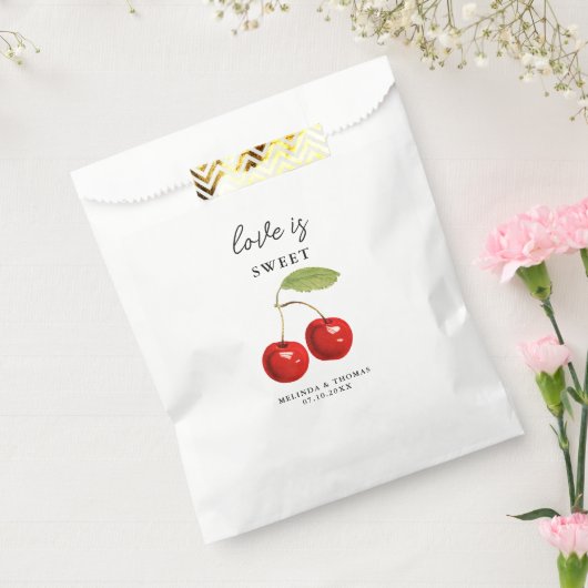 Sachets En Papier L'amour est Mariage de cerise douce (Scellé)