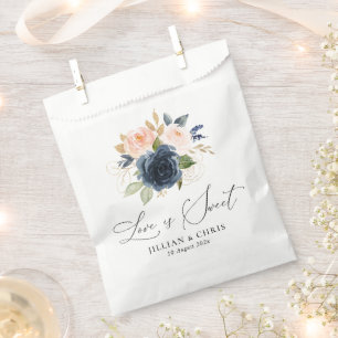 Sachets En Papier l'amour est marine douce et mariage floral