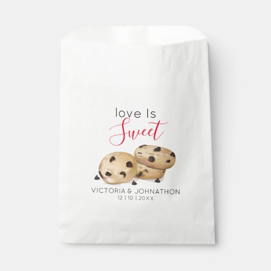 Sachets En Papier L'amour est Merci de biscuits doux | Traitement Ma (Devant)