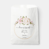 Sachets En Papier L'amour est Rose doux Mariage Sweet Treat Favorise (Devant)