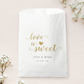 Sachets En Papier L'amour est Sweet Gold Script Mariage Fête des mar