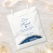 Sachets En Papier L'amour est Sweet Navy Blue Mariage Agate (Coupé)
