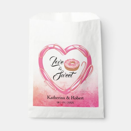 Sachets En Papier L'amour est un coeur doux | MARIAGE (Devant)