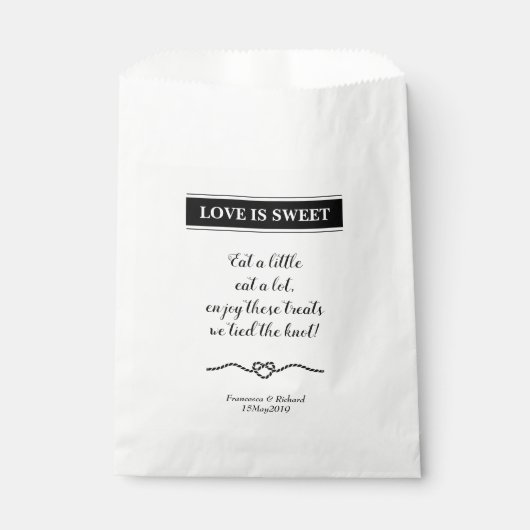 Sachets En Papier L'amour est un Mariage marin doux (Devant)