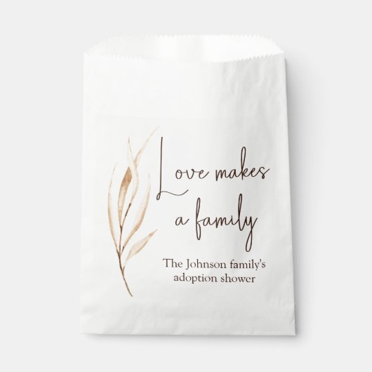 Sachets En Papier "L'amour fait une famille" (Devant)