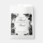 Sachets En Papier L'amour gothique blanc classique est Mariage doux (Devant)
