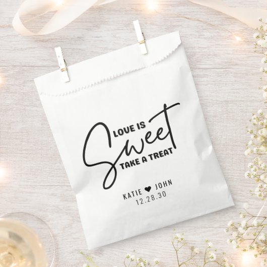 Sachets En Papier L'amour moderne est doux Prenez un Mariage de retr (Coupé)