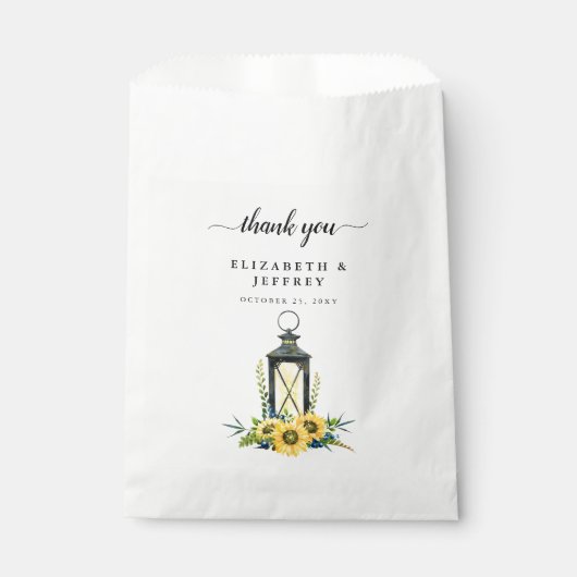 Sachets En Papier Lanterne de tournesol rustique (Devant)