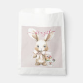 Sachets En Papier Lapin Baby shower fille (Devant)