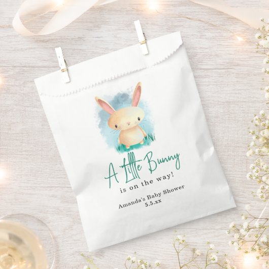Sachets En Papier Lapin bébé - shower bébé (Coupé)