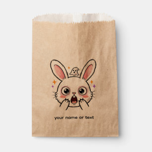 Sachets En Papier Lapin choqué visage de fantôme d'Halloween