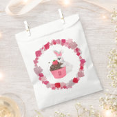 Sachets En Papier Lapin Whimsical, Bee & Strawberry Cupcake Annivers (Coupé)