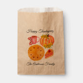 Sachets En Papier Latte d'épices Citrouille de Thanksgiving (Devant)