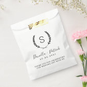 Sachets En Papier Laurel Crest Mariage Monogramme Merci (Scellé)