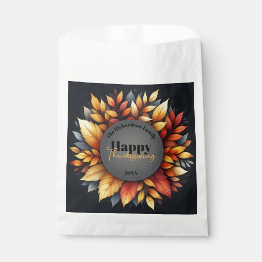 Sachets En Papier L'Automne Saison Vibre Feuilles Thanksgiving (Devant)