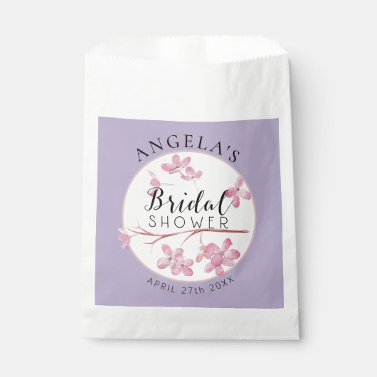 Sachets En Papier Lavande Rose Fleur de Lilas Mariage (Devant)