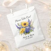 Sachets En Papier Lavande violette avec Mariage de tournesol (Coupé)