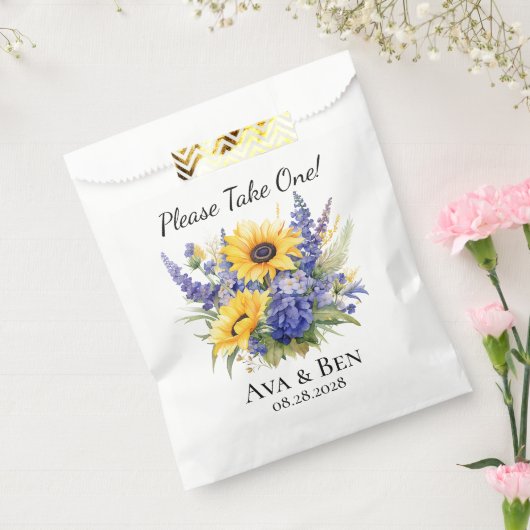 Sachets En Papier Lavande violette avec Mariage de tournesol (Scellé)