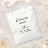 Sachets En Papier L'aventure commence ajouter nom date année lieu (Coupé)