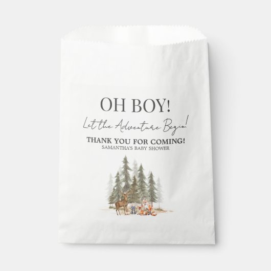 Sachets En Papier L'aventure commence Baby Shower (Devant)