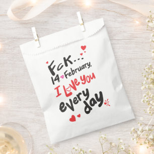 Sachets En Papier Le 14 février dernier, je t'aime tous les jours