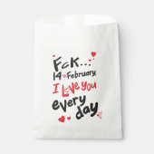 Sachets En Papier Le 14 février dernier, je t'aime tous les jours (Devant)