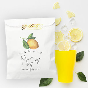 Sachets En Papier Le baby shower de citron de la maman