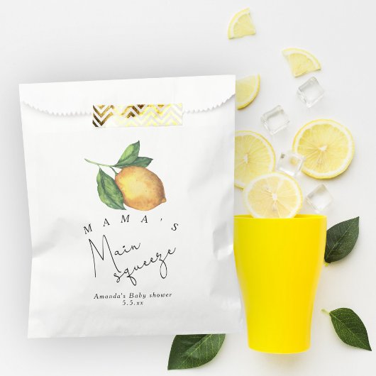 Sachets En Papier Le baby shower de citron de la maman
