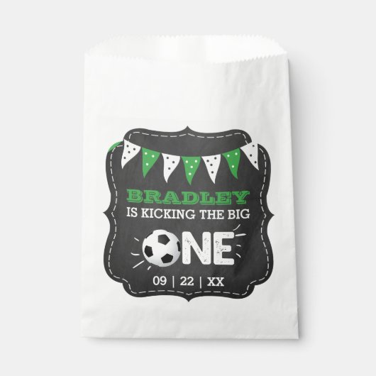 Sachets En Papier Le Big One | Football 1er anniversaire (Devant)