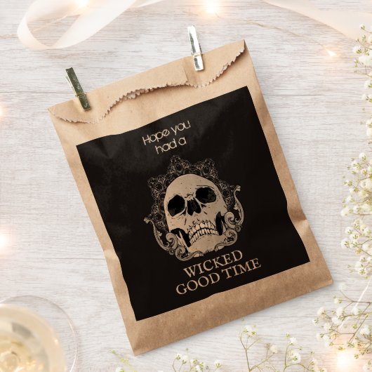 Sachets En Papier Le bon temps Wicked Halloween Crâne traitement (Coupé)