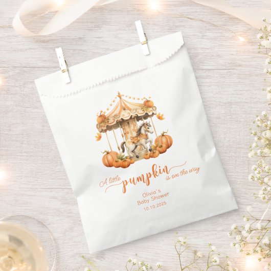 Sachets En Papier Le citrouille du Carrousel d'automne est en route  (Coupé)