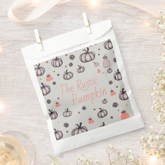 Sachets En Papier Le Citrouille rustique (Coupé)