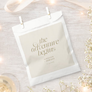 Sachets En Papier Le commencement de l'aventure Crème Mariage Minima
