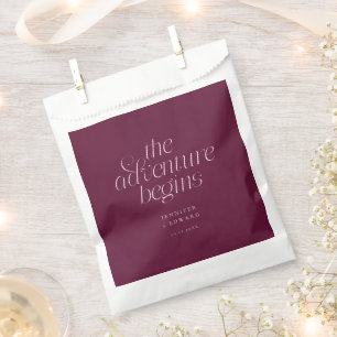 Sachets En Papier Le commencement de l'aventure Mariage minimaliste
