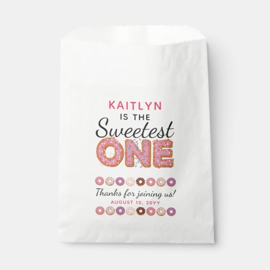 Sachets En Papier LE MEILLEUR DES beignets glacés rose Bébé Premier (Devant)