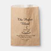 Sachets En Papier le mélange parfait, mariage merci café (Devant)