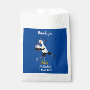 Sachets En Papier Le mignon secrétaire oiseau écrire des notes dessi