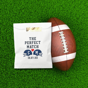 Sachets En Papier Le Monogramme Parfait Mariage de football