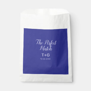 Sachets En Papier Le parfait accord royal bleu luxe ajout couple nom