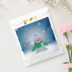 Sachets En Papier Le personnage de bonhomme de neige de Noël adorabl