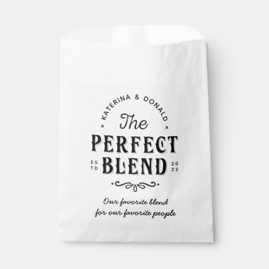 Sachets En Papier Le Sac De Faveur Du Mariage De Café Parfait (Devant)