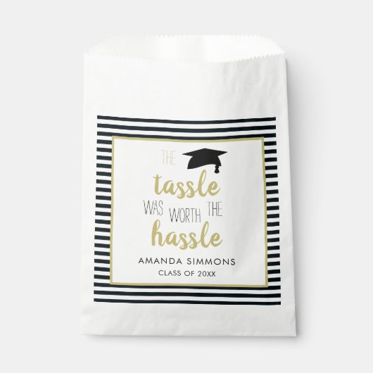 Sachets En Papier Le Tassel valait le Hassle Graduation Favor B (Devant)