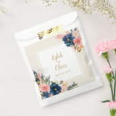 Sachets En Papier L'élégance sauvage | Navy Blush & Gold Mariage (Scellé)