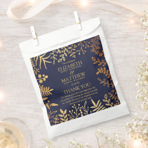 Sachets En Papier L'élégante collection de Mariages floraux marine e