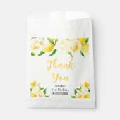 Sachets En Papier Lemons and Foliage Birthday Thank You (Devant)