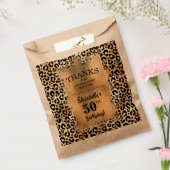 Sachets En Papier Leopard 50e fête d'anniversaire Kraft (Scellé)
